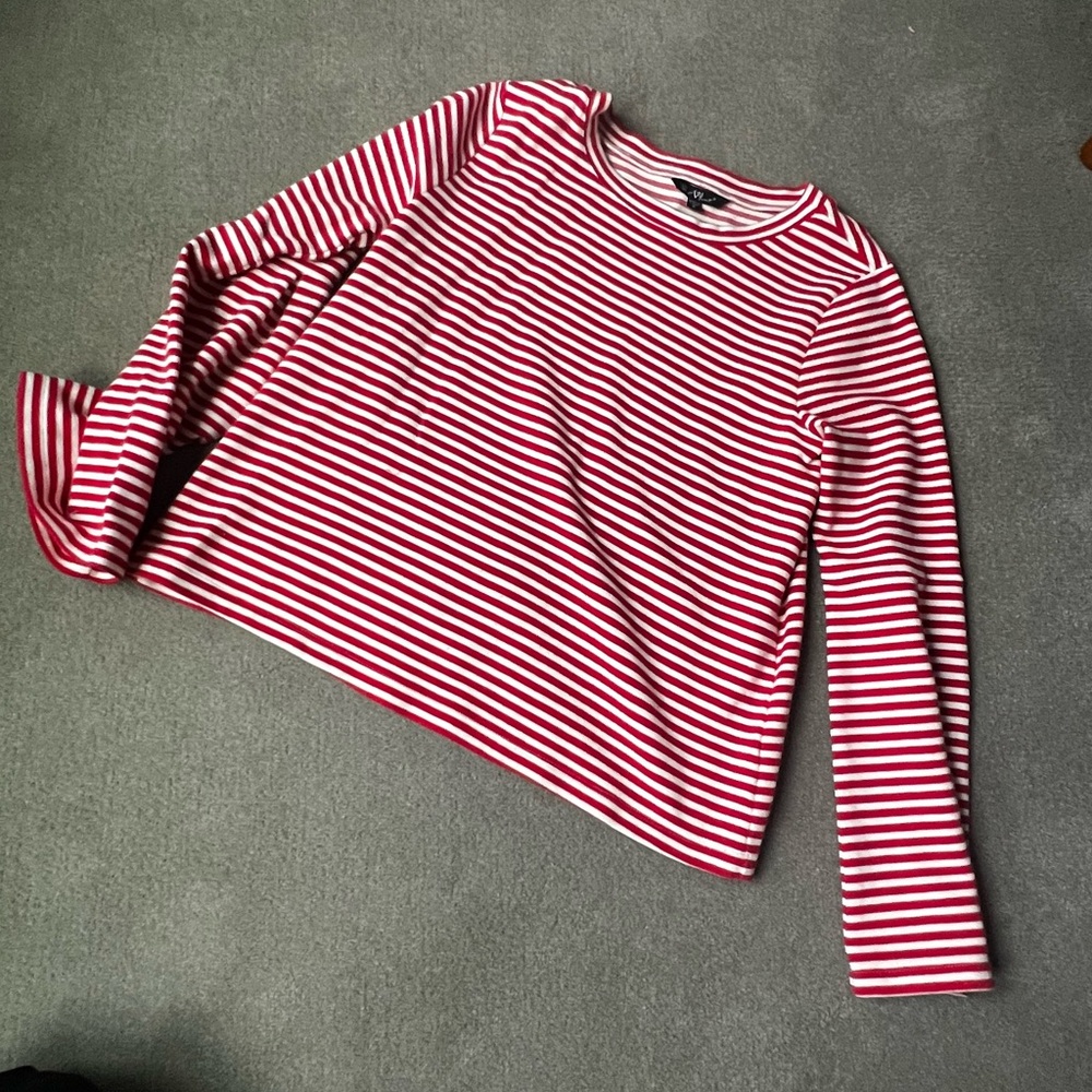 Velvet Heart LA Red and White Striped Sweater - Small